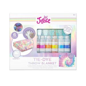 JUSTICE Unisex Child and Teen Tie-Dye Blanket Kit